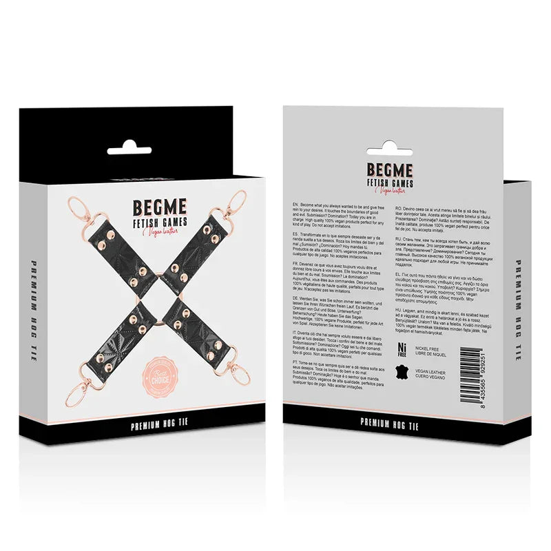 BEGME - BLACK EDITION HOG TIE CUERO VEGANO - Nuvica