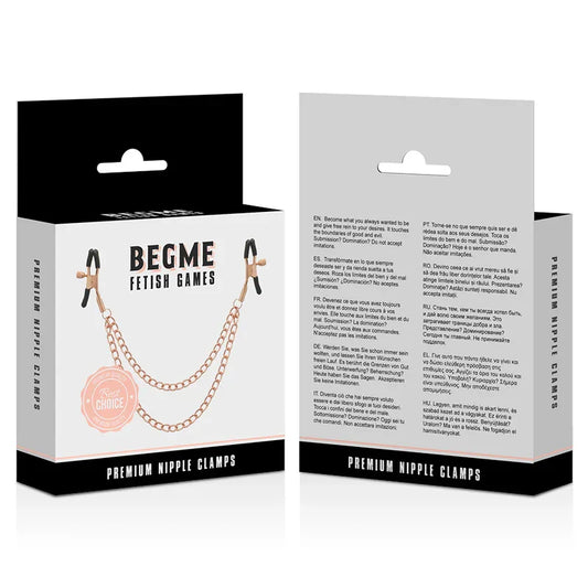 BEGME - BLACK EDITION PINZAS PEZONES CON CADENA - Nuvica