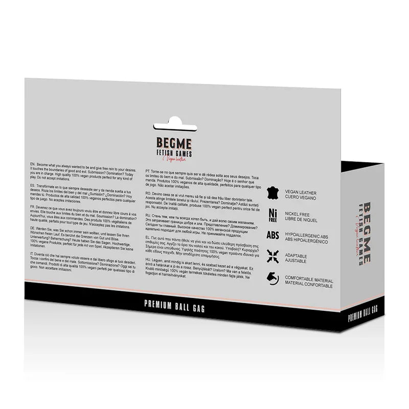 BEGME - RED EDITION MORDAZA CUERO VEGANO - Nuvica