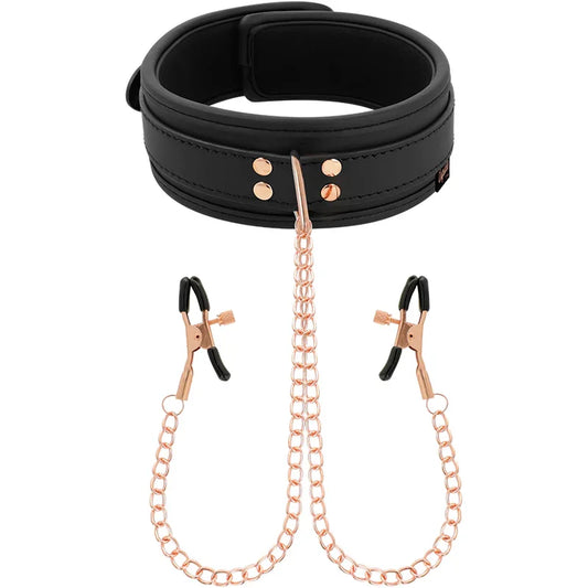 COQUETTE CHIC DESIRE - FANTASY COLLAR CON PINZAS PEZONES CON FORRO DE NEOPRENO - Nuvica
