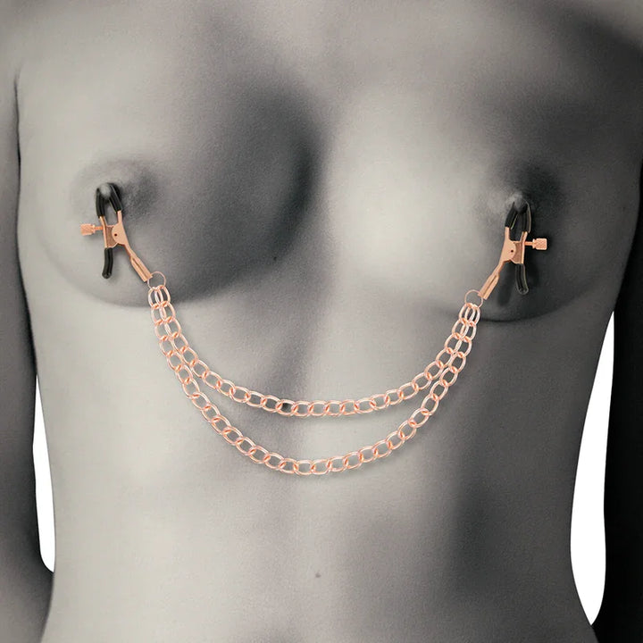 COQUETTE CHIC DESIRE - FANTASY PINZAS METALICAS PEZONES CON CADENA - Nuvica
