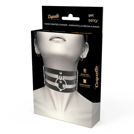 COQUETTE CHIC DESIRE - CHOKER CUERO VEGANO ESTILO FETISH - Nuvica