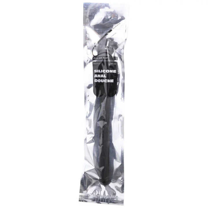 ALL BLACK - DUCHA ANAL SILICONA SISTEMA STOPPER 27 CM - Nuvica