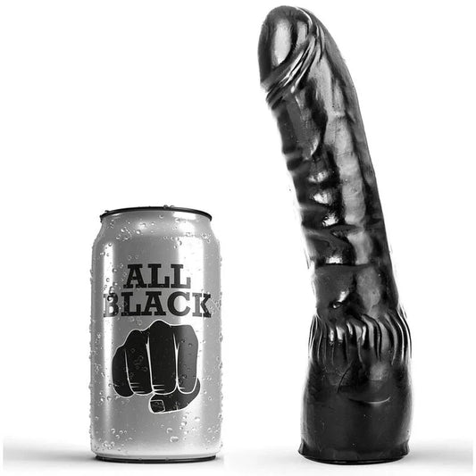 ALL BLACK - DILDO NEGRO REALÍSTICO 20 CM - Nuvica