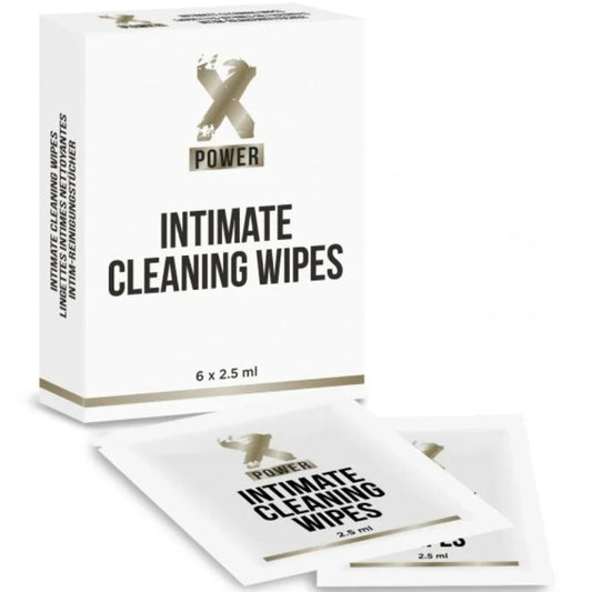 XPOWER - INTIMATE CLEANING WIPES TOALLITAS LIMPIEZA INTIMA 6 UNIDADES - Nuvica