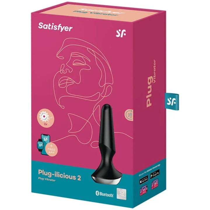 SATISFYER - PLUG ILICIOUS 2 PLUG VIBRADOR NEGRO - Nuvica