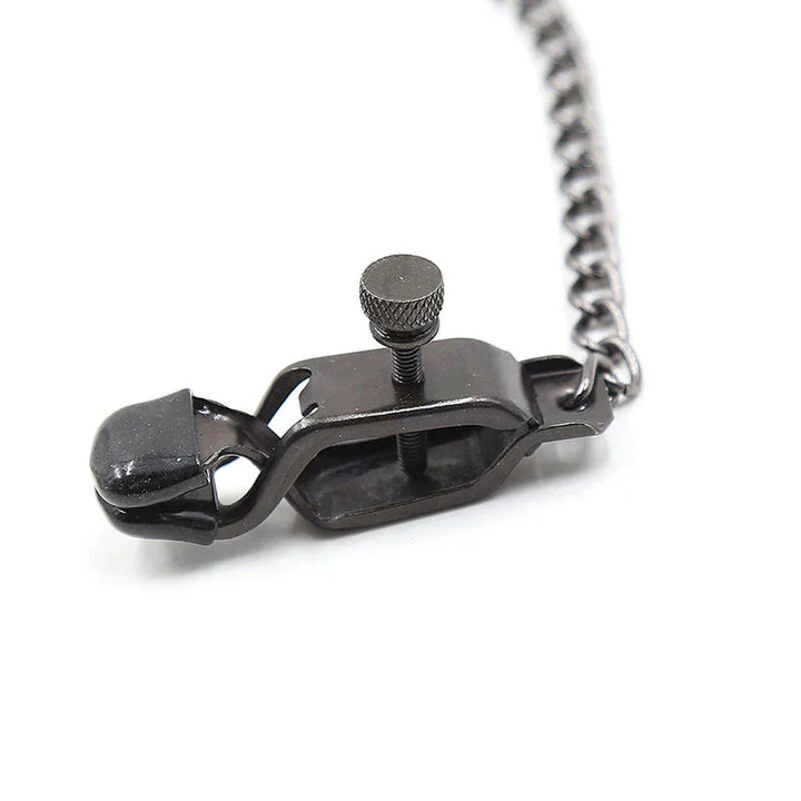 OHMAMA FETISH - PINZAS METAL CON CADENA NEGRO - Nuvica