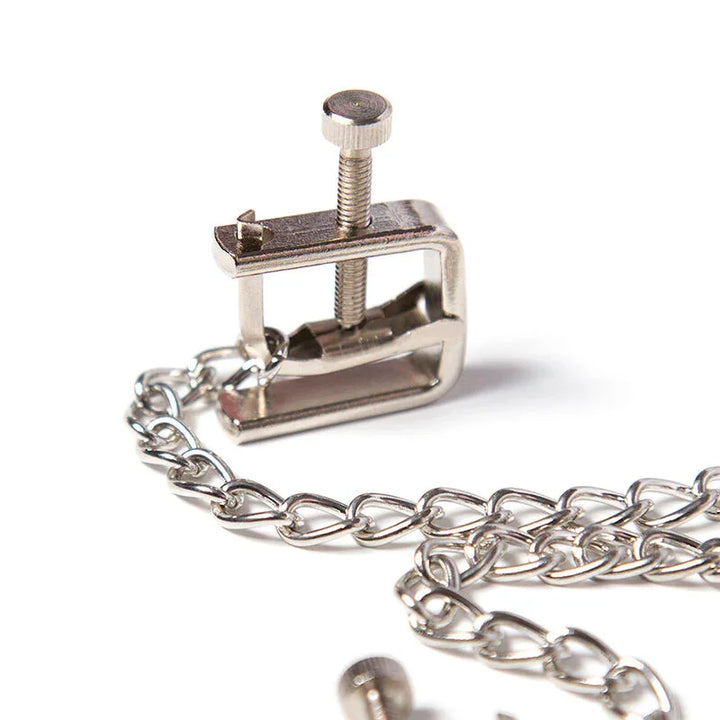 OHMAMA FETISH - PINZAS METALICAS TORNILLO CON CADENA - Nuvica