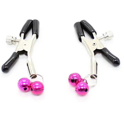 OHMAMA FETISH - PINZAS PEZONES CON CASCABEL ROSA - Nuvica