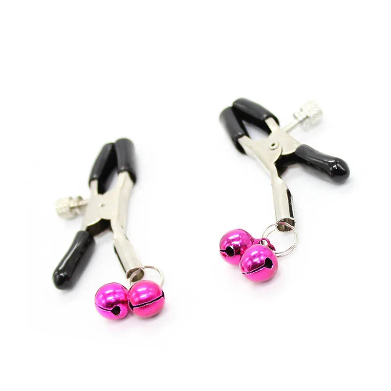 OHMAMA FETISH - PINZAS PEZONES CON CASCABEL ROSA - Nuvica