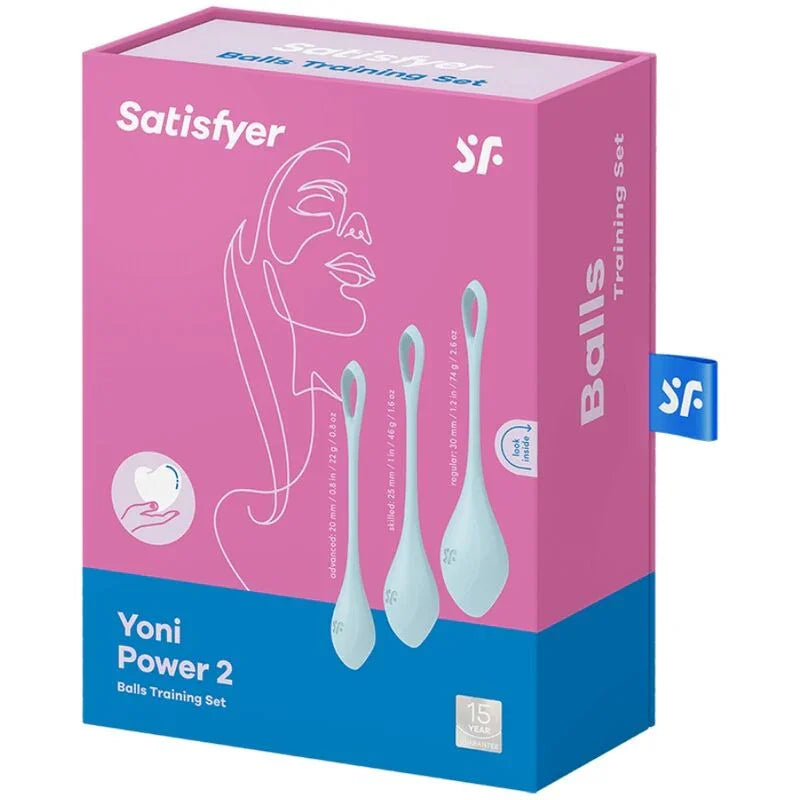 SATISFYER - YONI POWER 2 KIT DE ENTRENAMIENTO AZUL - Nuvica