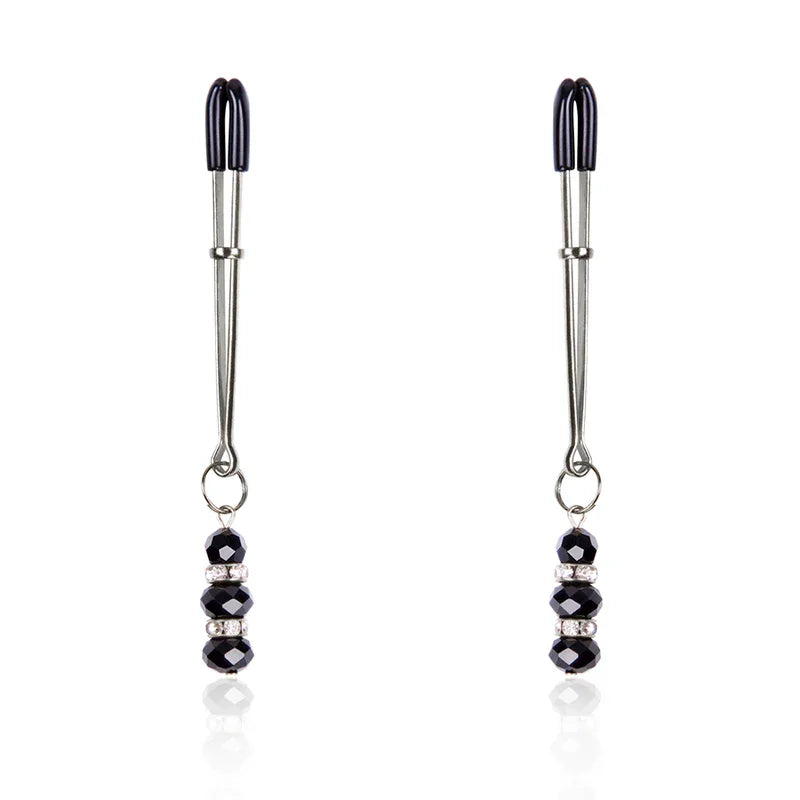OHMAMA FETISH - PINZAS PEZONES CON PIEDRECITAS CRISTAL - Nuvica