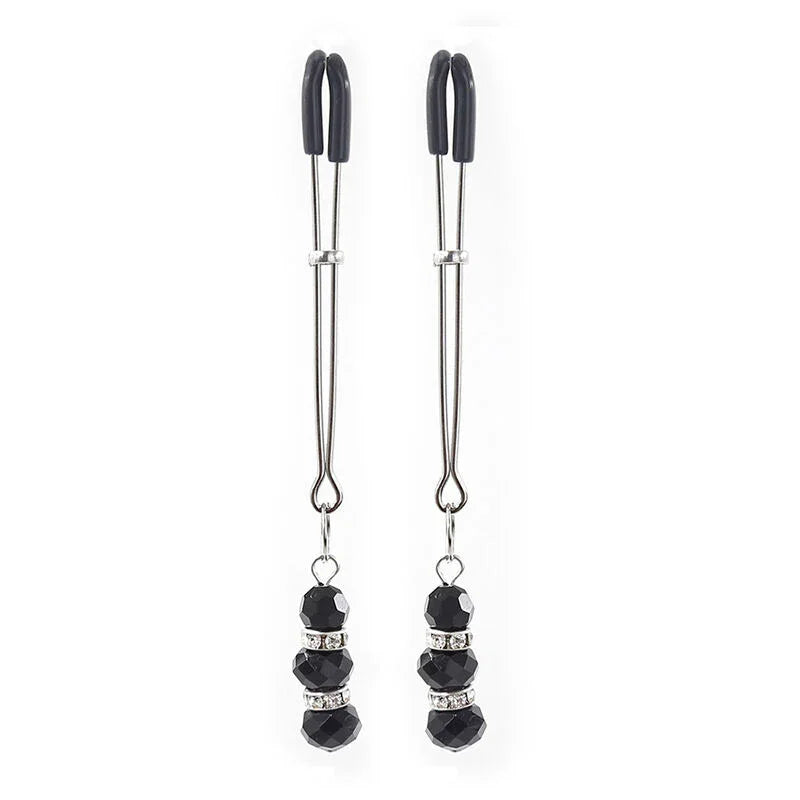 OHMAMA FETISH - PINZAS PEZONES CON PIEDRECITAS CRISTAL - Nuvica