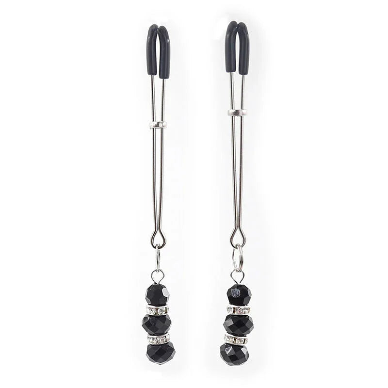 OHMAMA FETISH - PINZAS PEZONES CON PIEDRECITAS CRISTAL - Nuvica