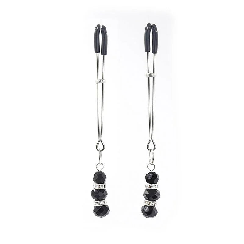 OHMAMA FETISH - PINZAS PEZONES CON PIEDRECITAS CRISTAL - Nuvica