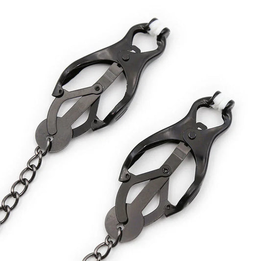 OHMAMA FETISH - PINZAS PEZONES JAPONEAS CON CADENA NEGRA - Nuvica