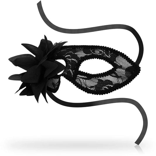 OHMAMA - MASKS ANTIFAZ CON ENCAJES Y FLOR NEGRO - Nuvica