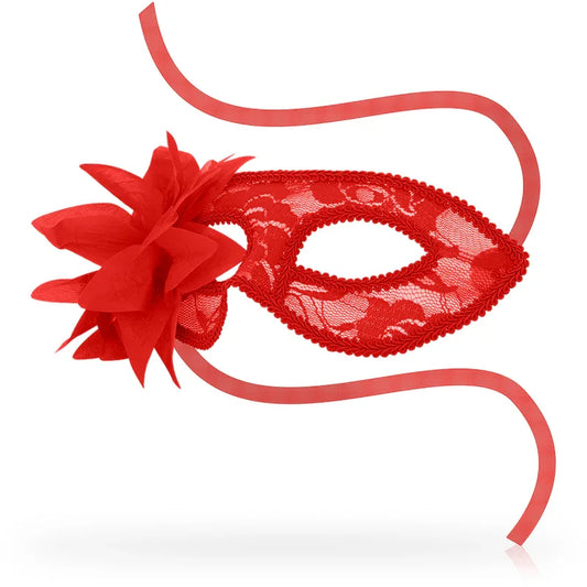 OHMAMA - MASKS ANTIFAZ CON ENCAJES Y FLOR ROJO - Nuvica