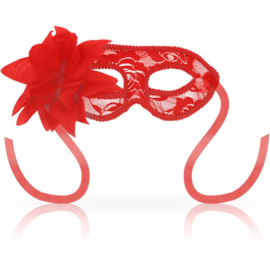 OHMAMA - MASKS ANTIFAZ CON ENCAJES Y FLOR ROJO - Nuvica
