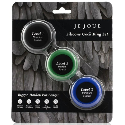 JE JOUE - SILICONE SET ANILLOS PENE DE SILICONA - Nuvica