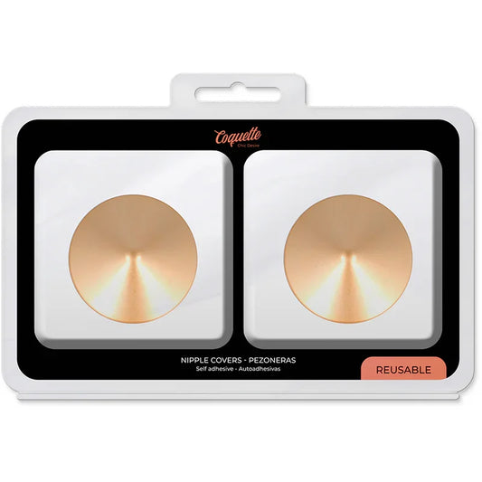 COQUETTE CHIC DESIRE - CUBRE PEZONES METAL CIRCULOS DORADOS - Nuvica
