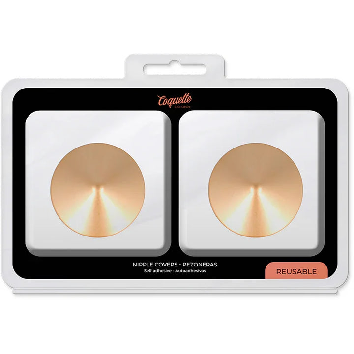 COQUETTE CHIC DESIRE - CUBRE PEZONES METAL CIRCULOS DORADOS - Nuvica