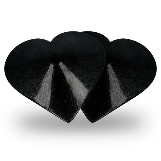 COQUETTE CHIC DESIRE - CUBRE PEZONES METAL CORAZONES NEGROS - Nuvica