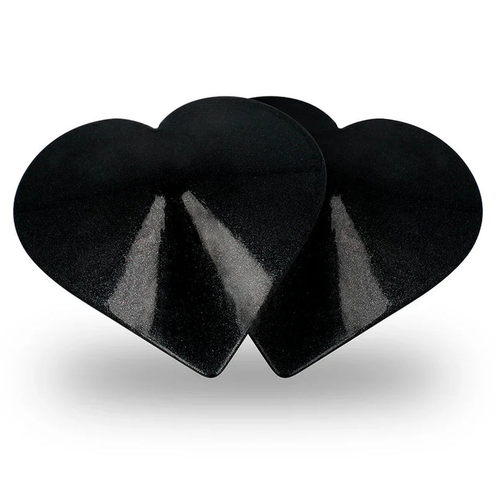 COQUETTE CHIC DESIRE - CUBRE PEZONES METAL CORAZONES NEGROS - Nuvica