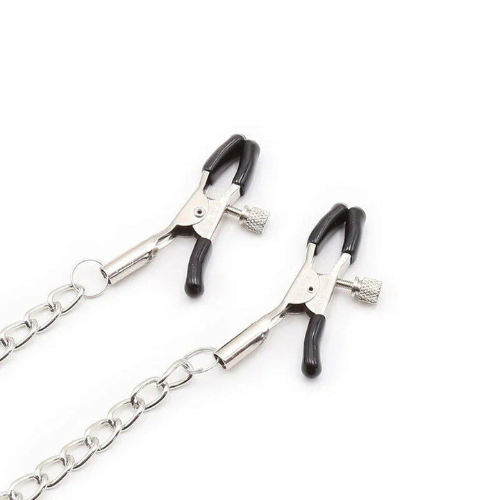 OHMAMA FETISH - MORDAZA DE ANILLA CON CADENAS Y PINZAS PEZONES - Nuvica