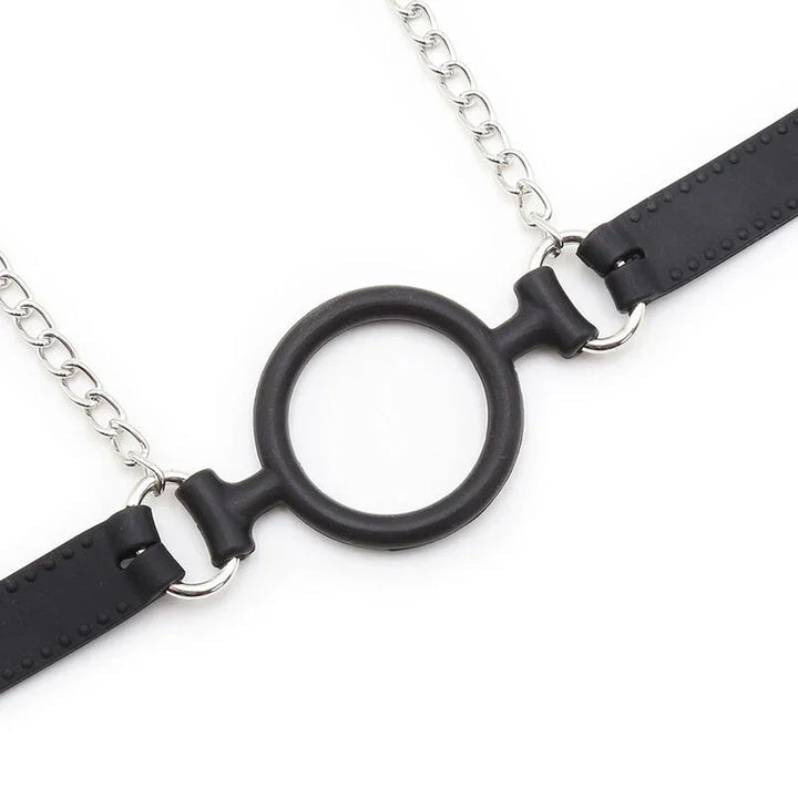 OHMAMA FETISH - MORDAZA DE ANILLA CON CADENAS Y PINZAS PEZONES - Nuvica