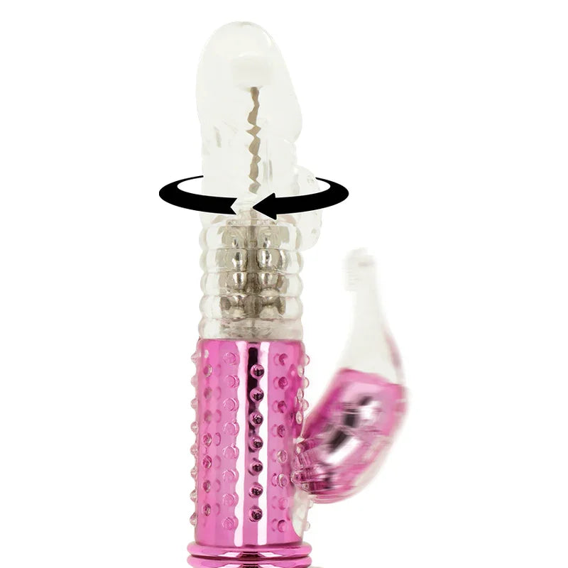 OHMAMA - VIBRADOR CON FUNCION ROTACION Y ESTIMULADOR CLITORIS - Nuvica