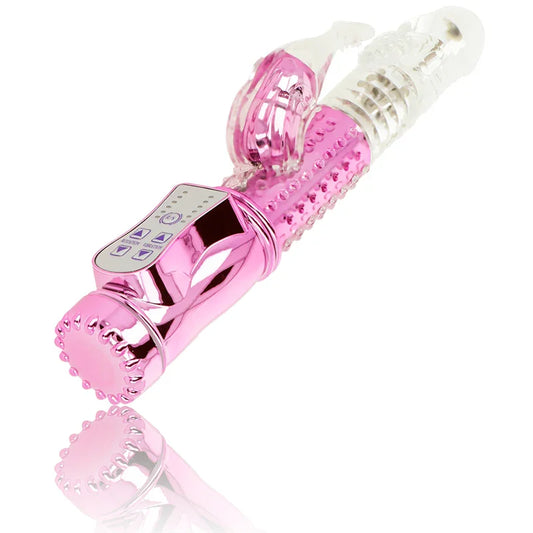 OHMAMA - VIBRADOR CON FUNCION ROTACION Y ESTIMULADOR CLITORIS - Nuvica