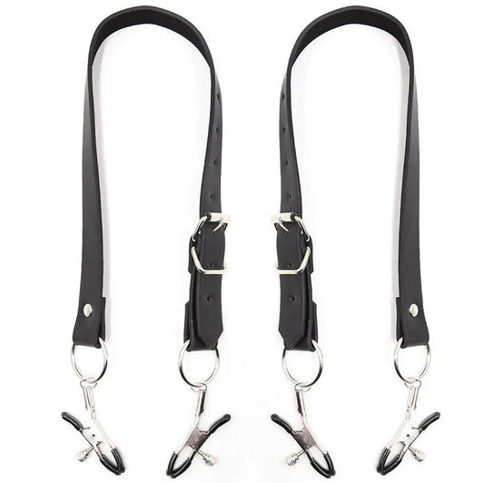 OHMAMA FETISH - PINZAS CLITORIS CON CORREAS PIERNAS - Nuvica