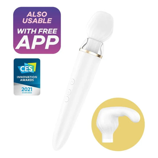 SATISFYER - DOUBLE WANDER APP BLANCO - Nuvica