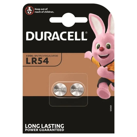 DURACELL - PILA BOTON ALCALINA LR54 LR1130 AG10 1,5V BLISTER*2 - Nuvica