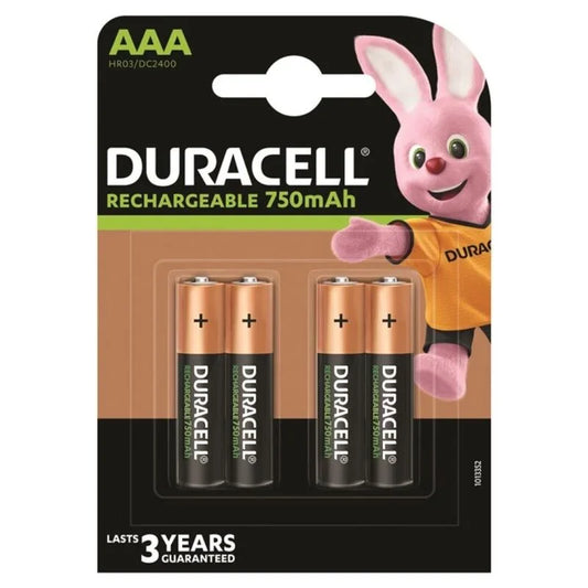 DURACELL - PILA RECARGABLE HR03 AAA 750mAh BLISTER*4 - Nuvica