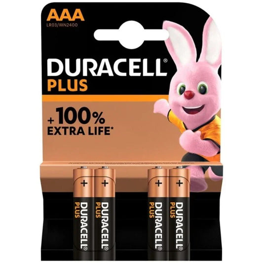 DURACELL - PLUS POWER 100 PILA ALCALINA AAA LR03 BLISTER*4 - Nuvica