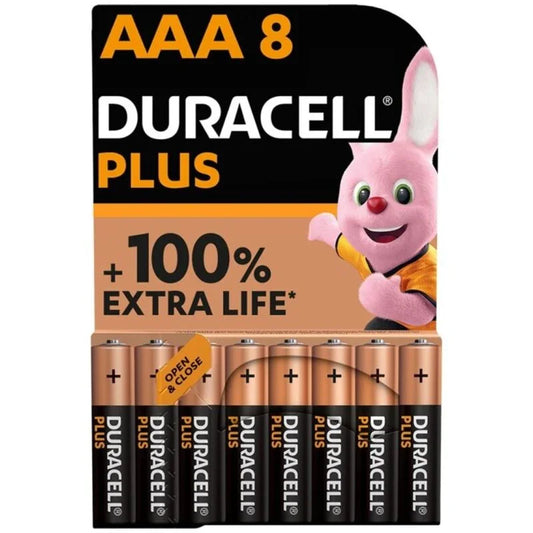 DURACELL - PLUS POWER 100 PILA ALCALINA AAA LR03 BLISTER*8 - Nuvica