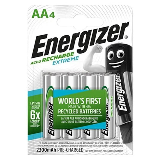 ENERGIZER - EXTREME PILA RECARGABLE HR6 AA 2300mAh BLISTER*4 - Nuvica