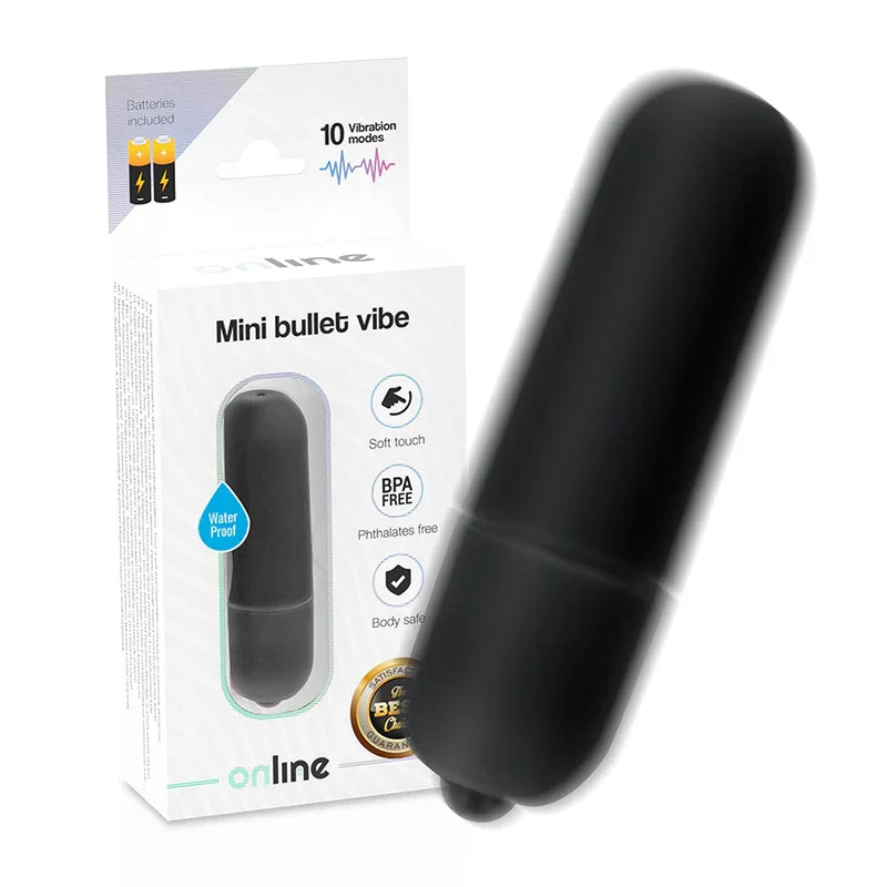 ONLINE - MINI BALA VIBRADORA NEGRO - Nuvica