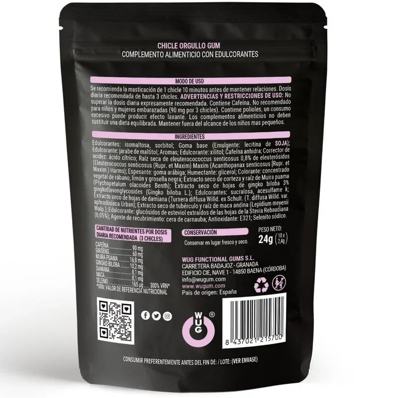 WUG SEX SENSE - ORGULLO CHICLE PRIDE LGBT 10 UNIDADES - Nuvica