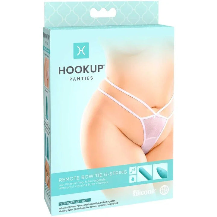 HOOK UP PANTIES - REMOTE BOW-TIE G-STRING TALLA XL/XXL - Nuvica