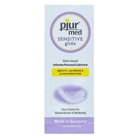 PJUR - MED SENSITIVE GLIDE LUBRICANTE BASE AGUA 2 ML - Nuvica