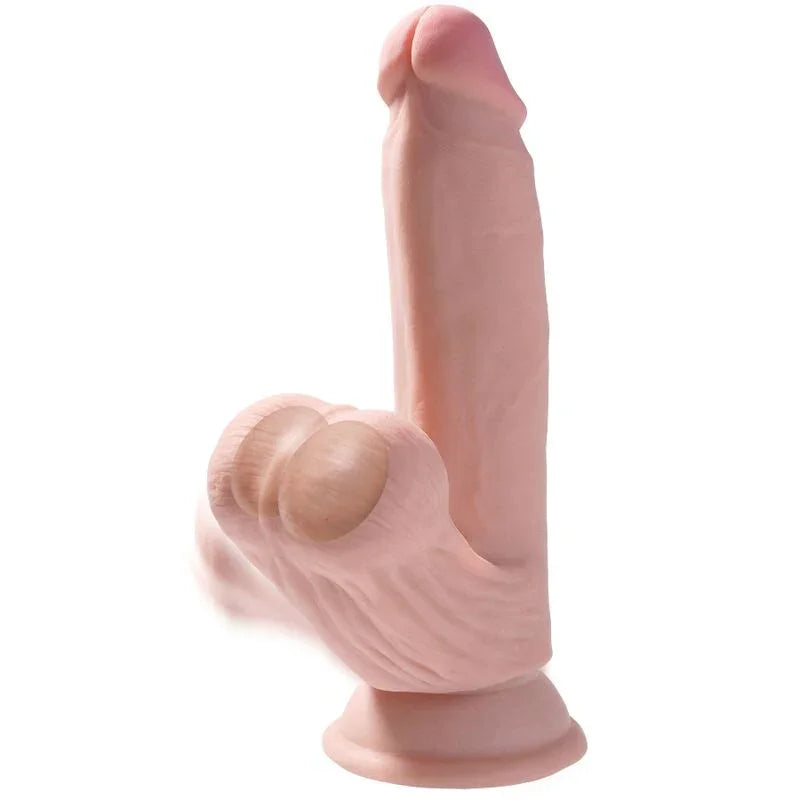 KING COCK - PLUS 3D DILDO SWINGING BALLS 15.2 CM NATURAL - Nuvica