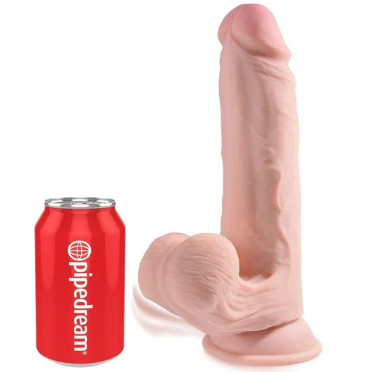 KING COCK - PLUS 3D DILDO SWINGING BALLS 20.3 CM - Nuvica
