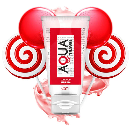 AQUA TRAVEL - LUBRICANTE BASE AGUA SABOR PIRULETA - 50 ML - Nuvica