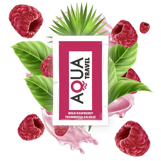 AQUA TRAVEL - LUBRICANTE BASE AGUA SABOR FRAMBUESA SALVAJE 6 ML - Nuvica