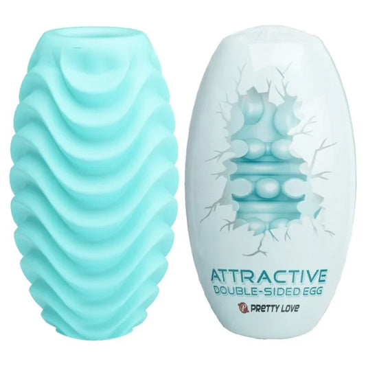 PRETTY LOVE - HUEVO MASTURBADOR DOBLE CARA TURQUESA - Nuvica