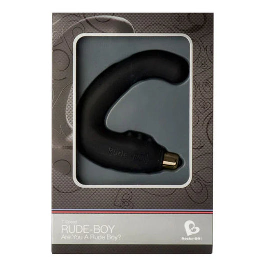 ROCKS-OFF - RUDE-BOY MASAJEADOR DEL PUNTO G MASCULINO 7 V NEGRO - Nuvica
