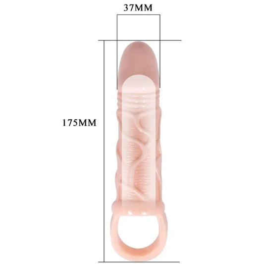 BAILE - FUNDA EXTENSORA PENE CON STRAP PARA TESTÍCULOS 13.5 CM - Nuvica